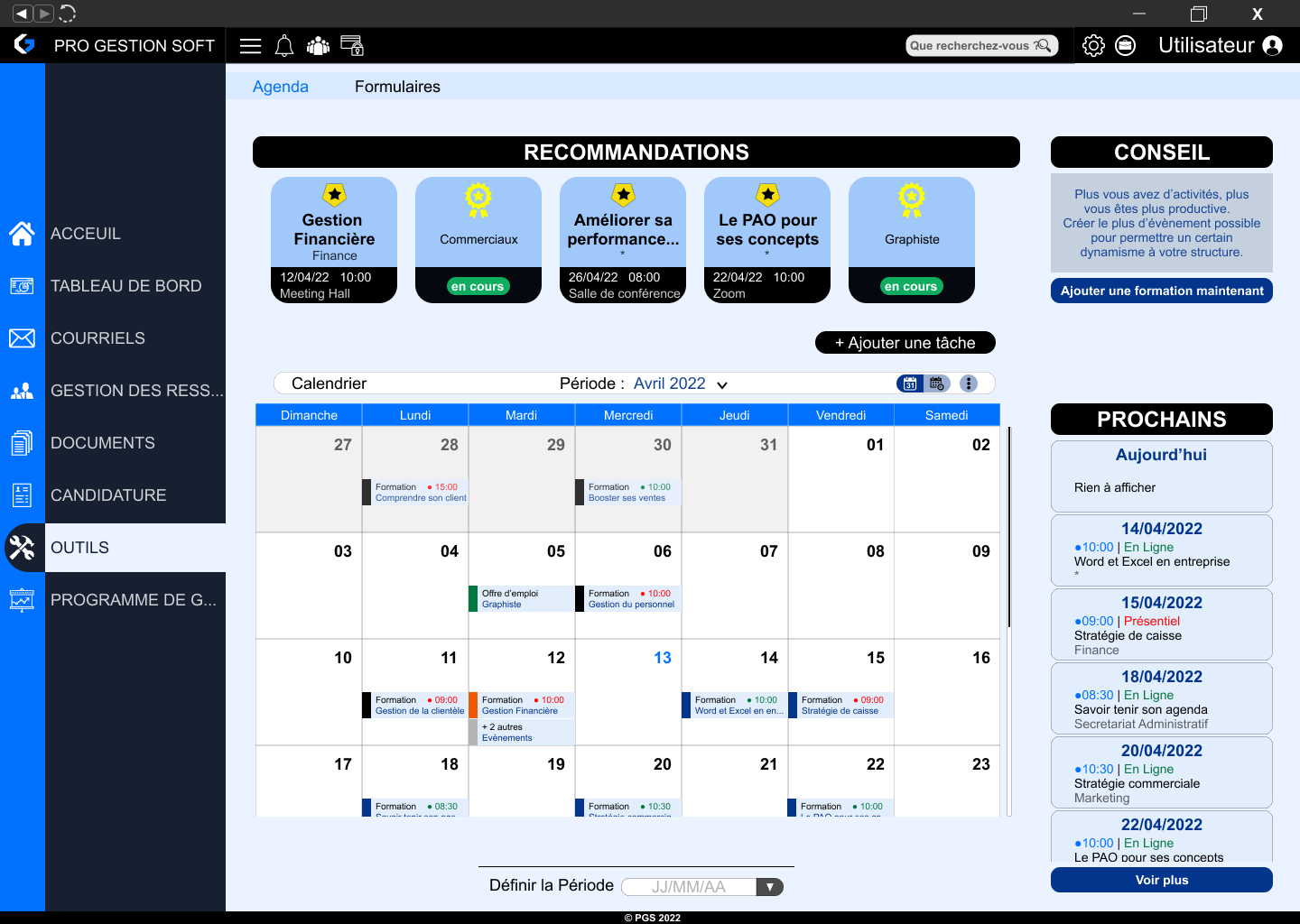 Illustration de la gestion d'entreprise